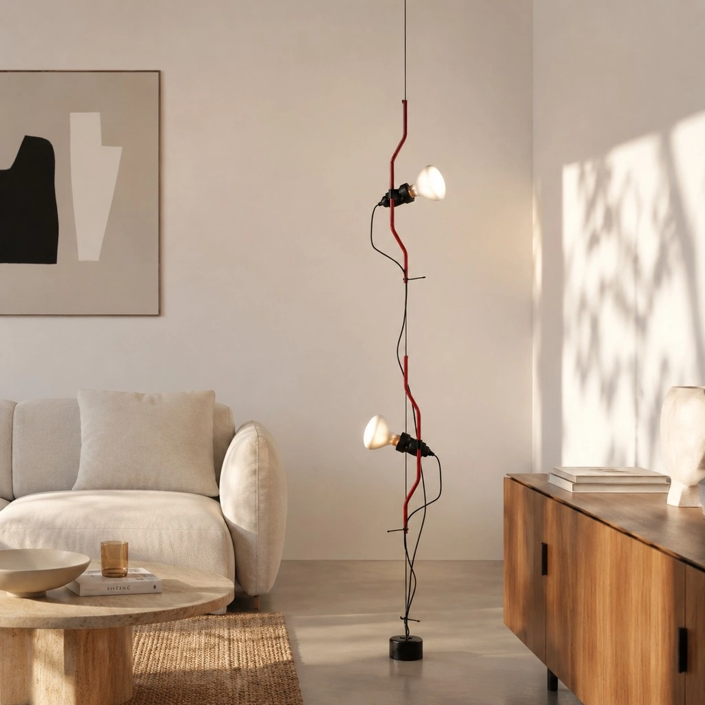Parentesi Floor Lamp - Industrial Dimmable Suspension Light