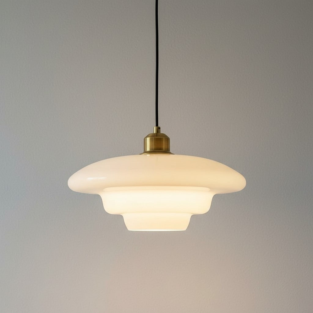 Daphne milk glass pendant