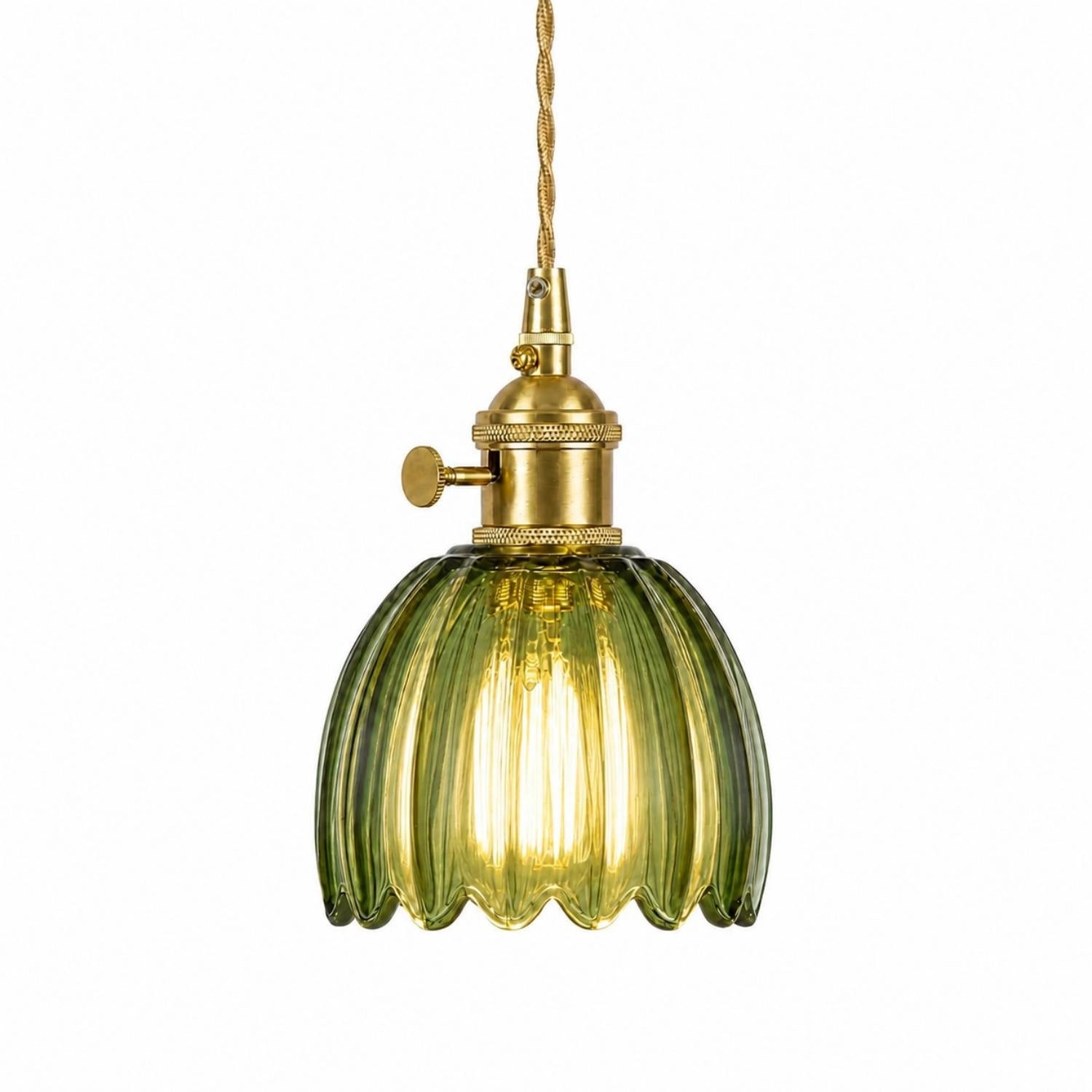 Talen Vintage Tulip Colorful Glass Pendant Light