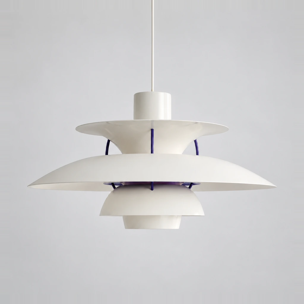 Scandinavian Layered Shape Pendant Lamp - White Classic