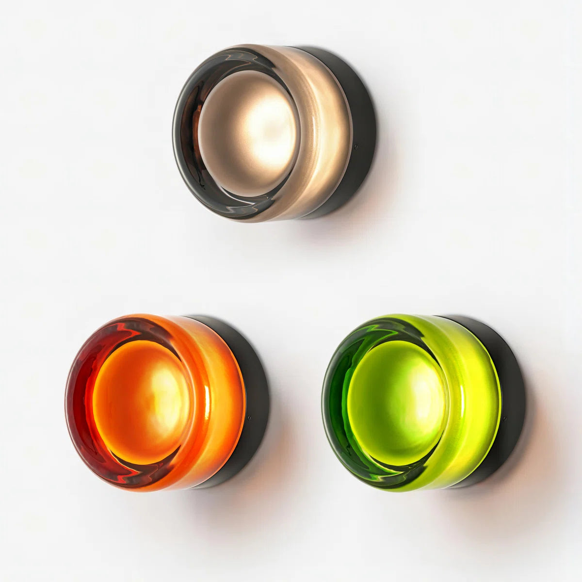 Souta Modern Dome LED Glass Dimple Wall Sconce