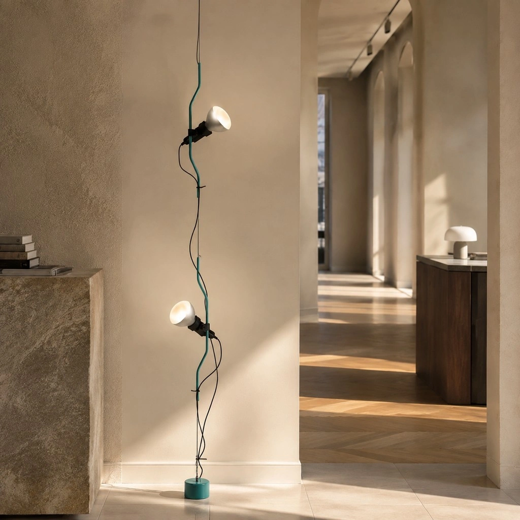 Parentesi Floor Lamp - Industrial Dimmable Suspension Light