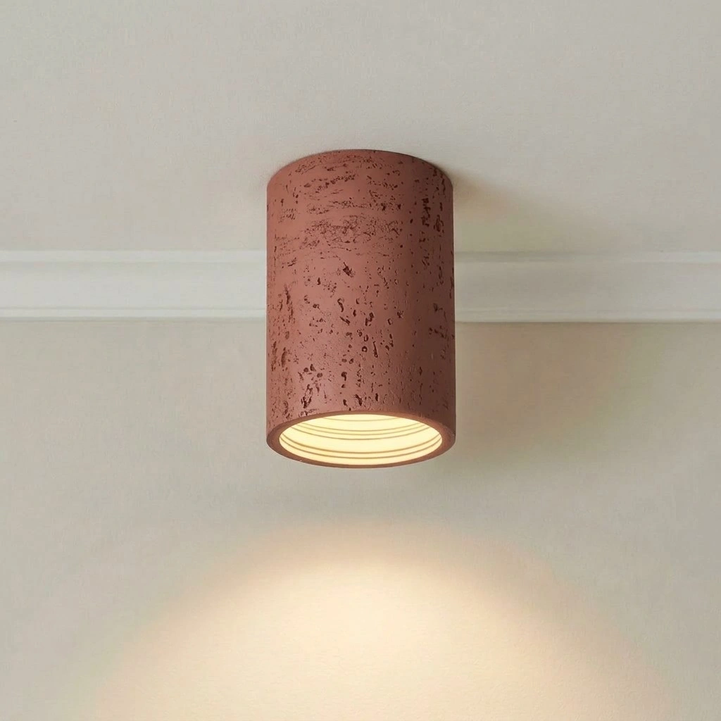 Mirelle Wabi-Sabi Tubular Ceiling Lamp - Brick red