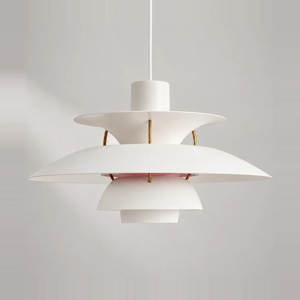 Lampada a sospensione danese in alluminio multistrato per tavoli da pranzo