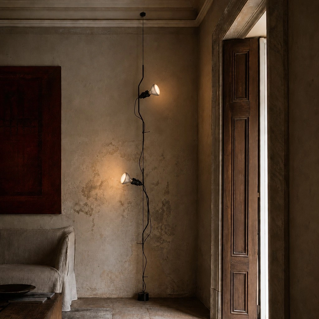 Parentesi Floor Lamp - Industrial Dimmable Suspension Light