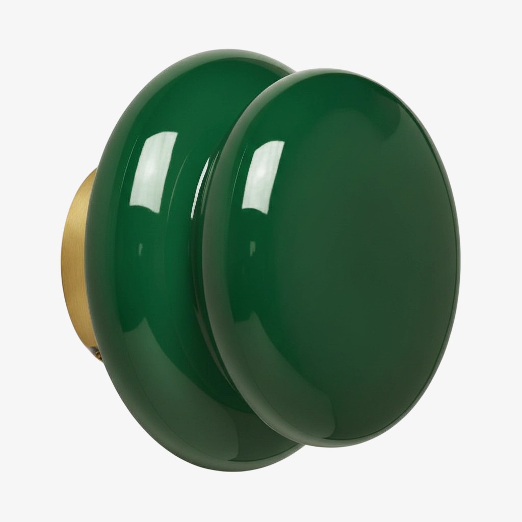 Orra Bauhaus Glass Wall Lamp &ndash; Art Decor Glass Wall Sconce for Bedroom or Bathroom K1426 - Dark Green