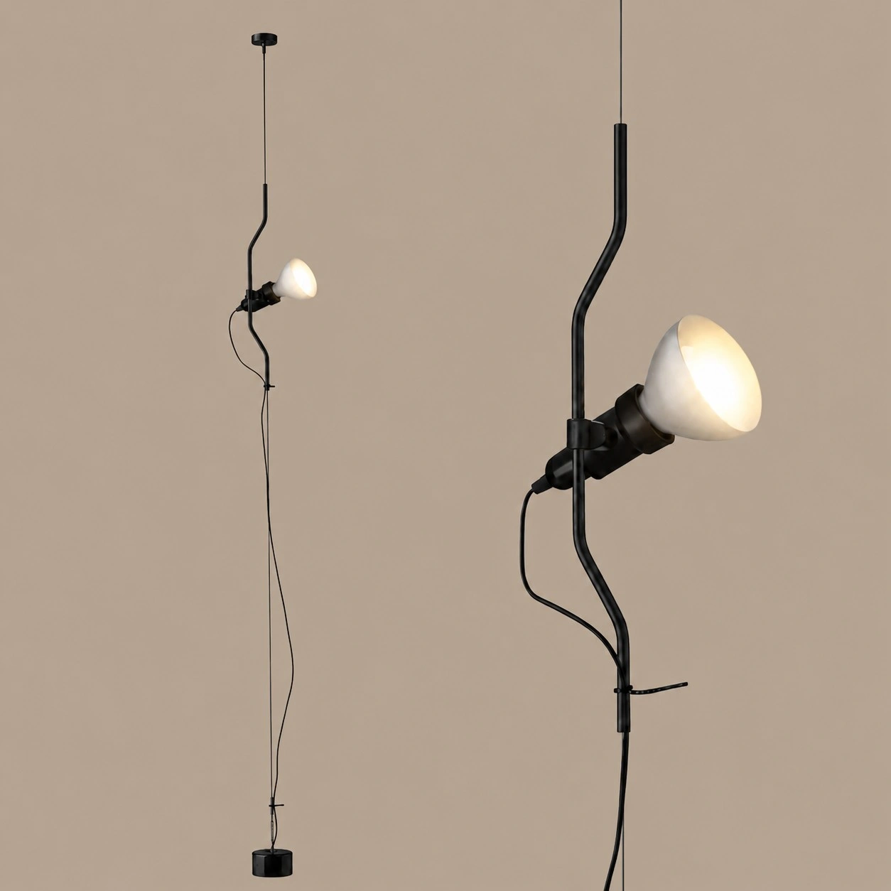 Parentesi Floor Lamp - Industrial Dimmable Suspension Light