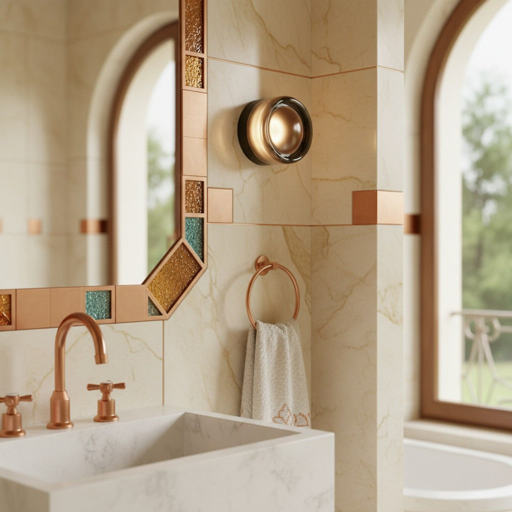 Souta Modern Dome LED Glass Dimple Wall Sconce