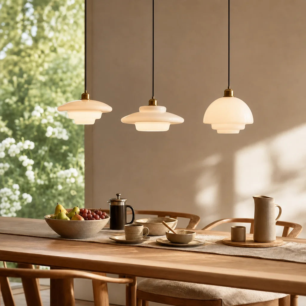 Daphne Modern Minimalist Milk Glass Pendant Light scene14.webp__PID:aabb413e-3ba0-4367-b97e-59f49006eb0a