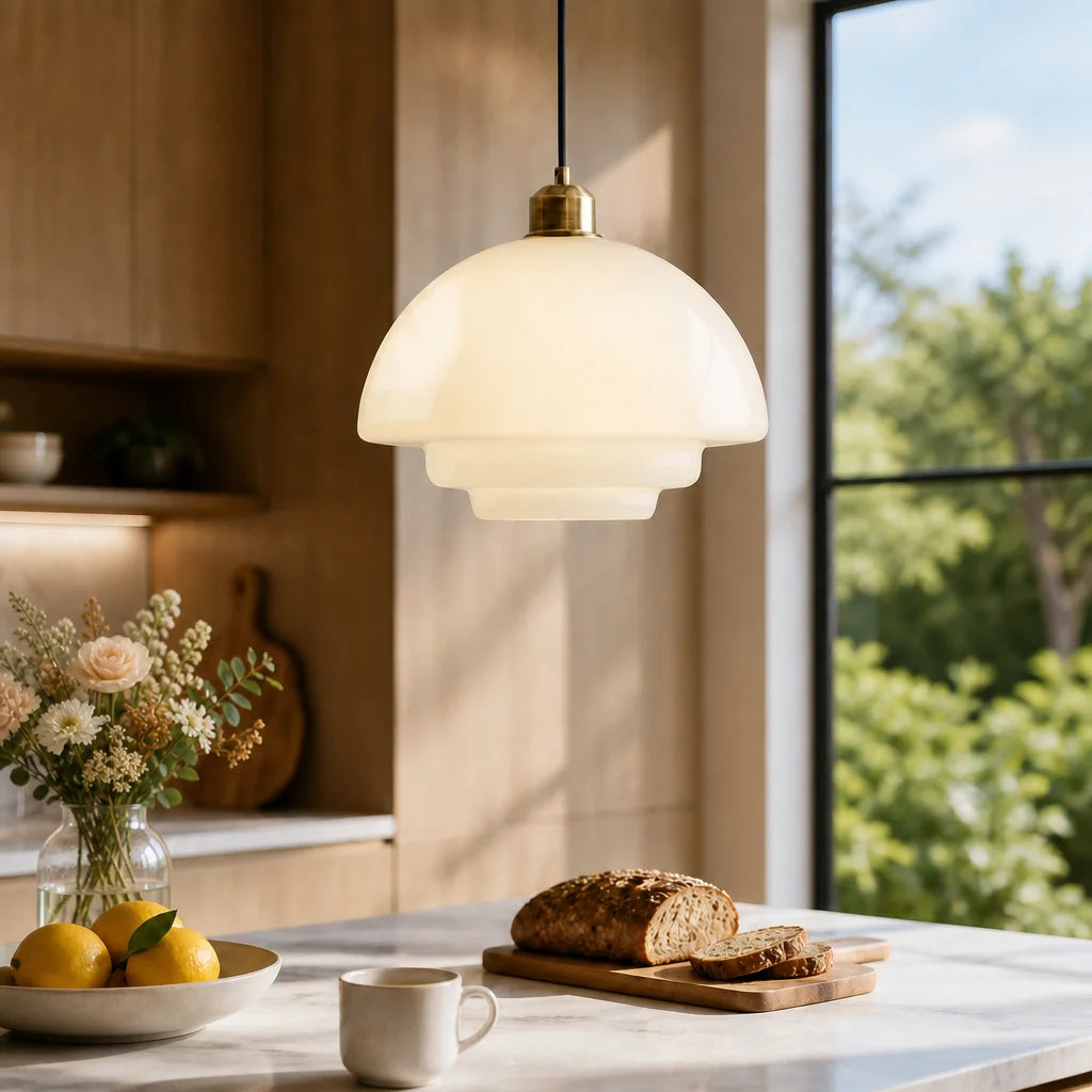 Daphne Modern Minimalist Milk Glass Pendant Light scene7.webp__PID:59350a5b-c01f-47aa-bb41-3e3ba0b36779