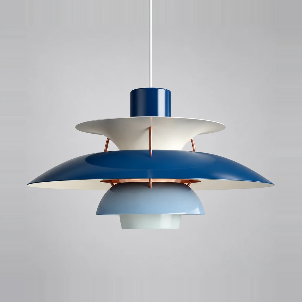 Lampada a sospensione danese in alluminio multistrato per tavoli da pranzo