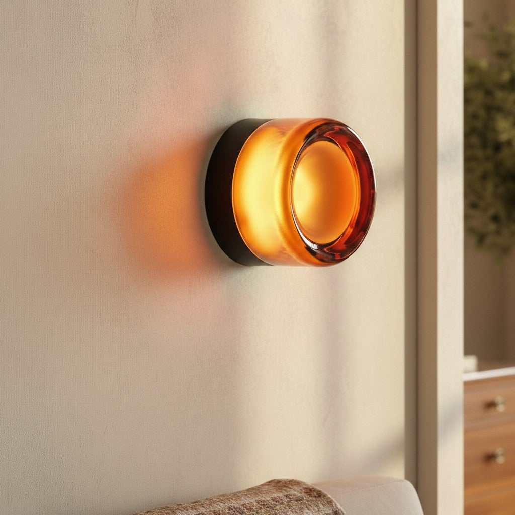 Souta Modern Dome LED Glass Dimple Wall Sconce