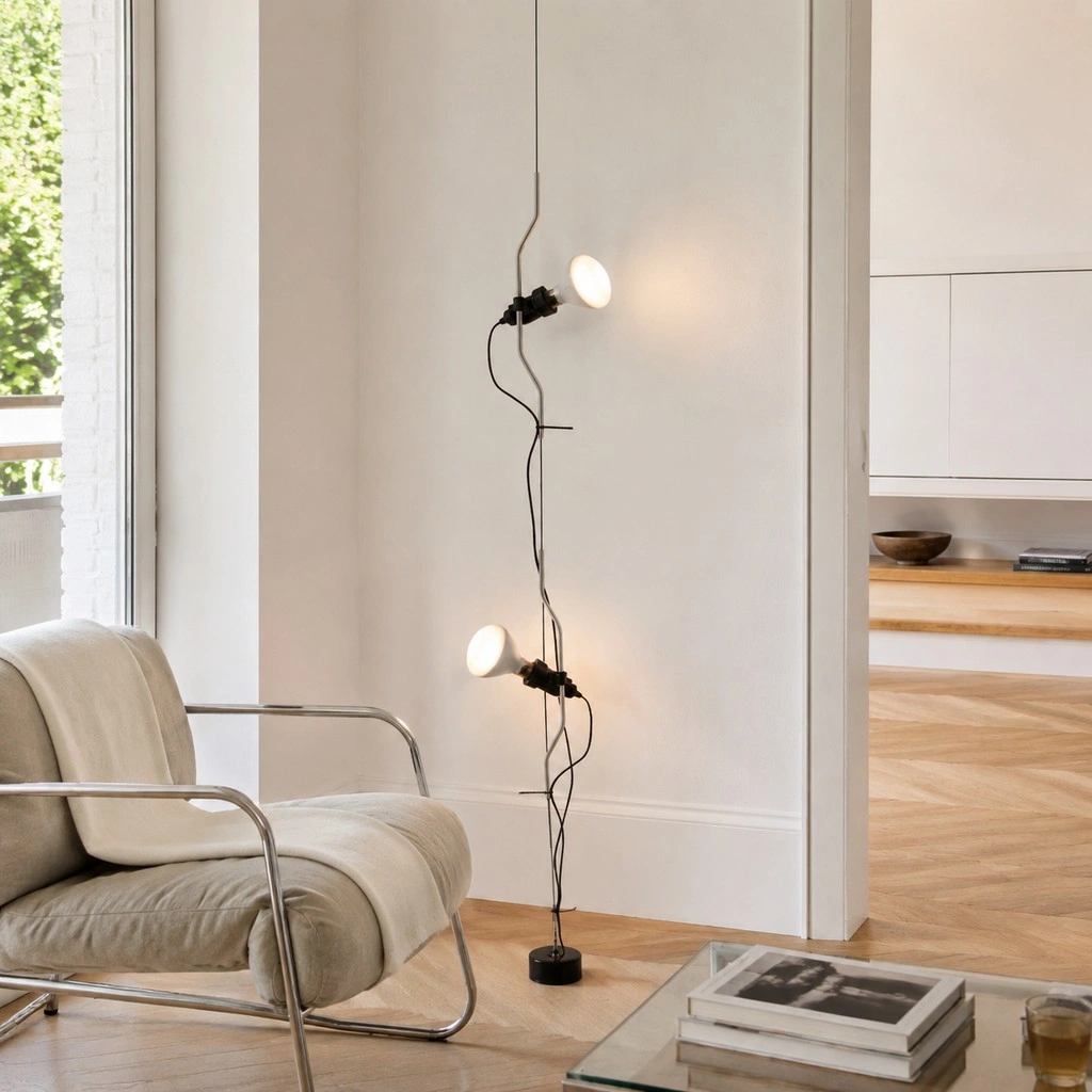 Parentesi Floor Lamp - Industrial Dimmable Suspension Light