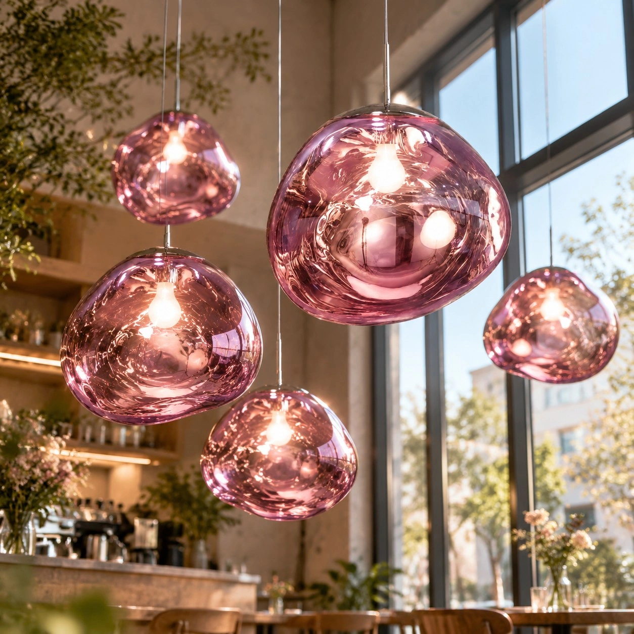 Modern Sculptural Melt Lava Pendant Lamp