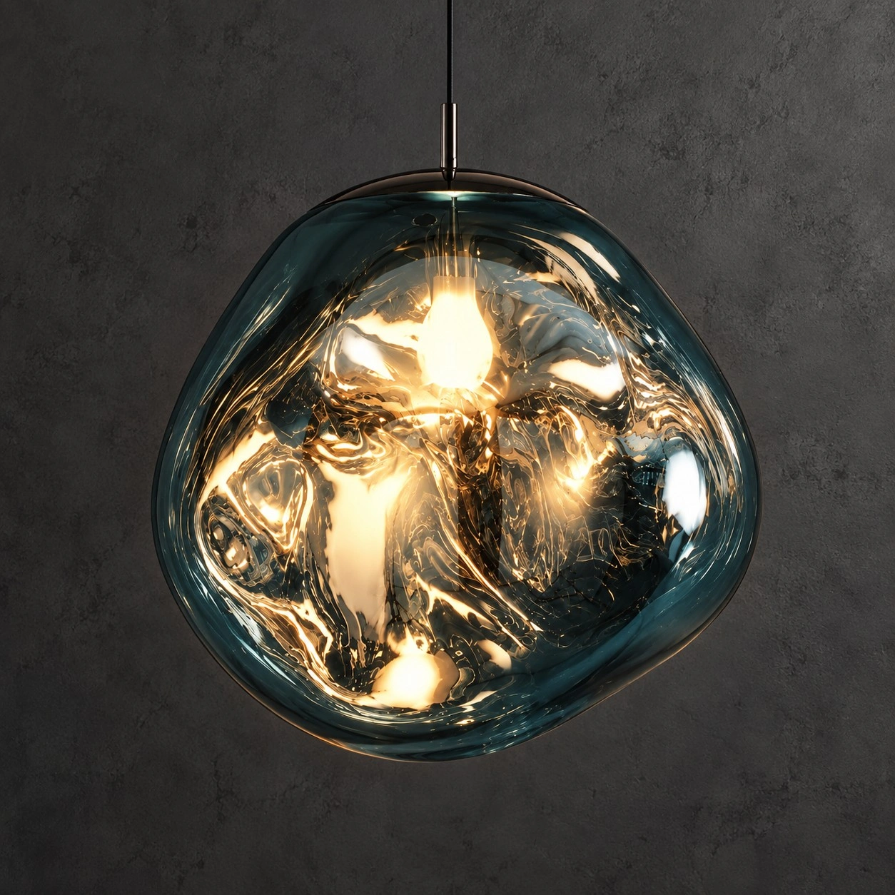 Modern Sculptural Melt Lava Pendant Lamp