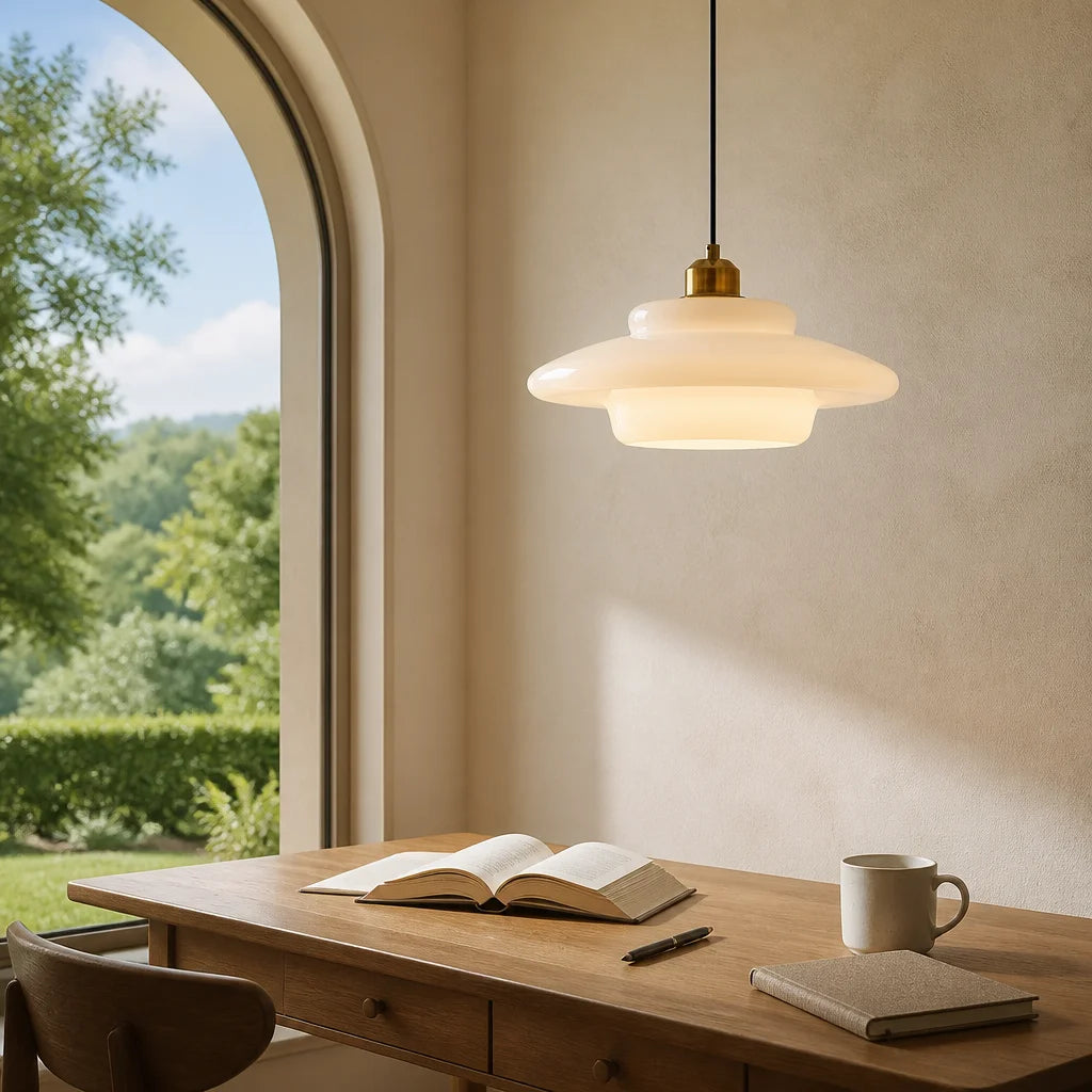 Daphne milk glass pendant