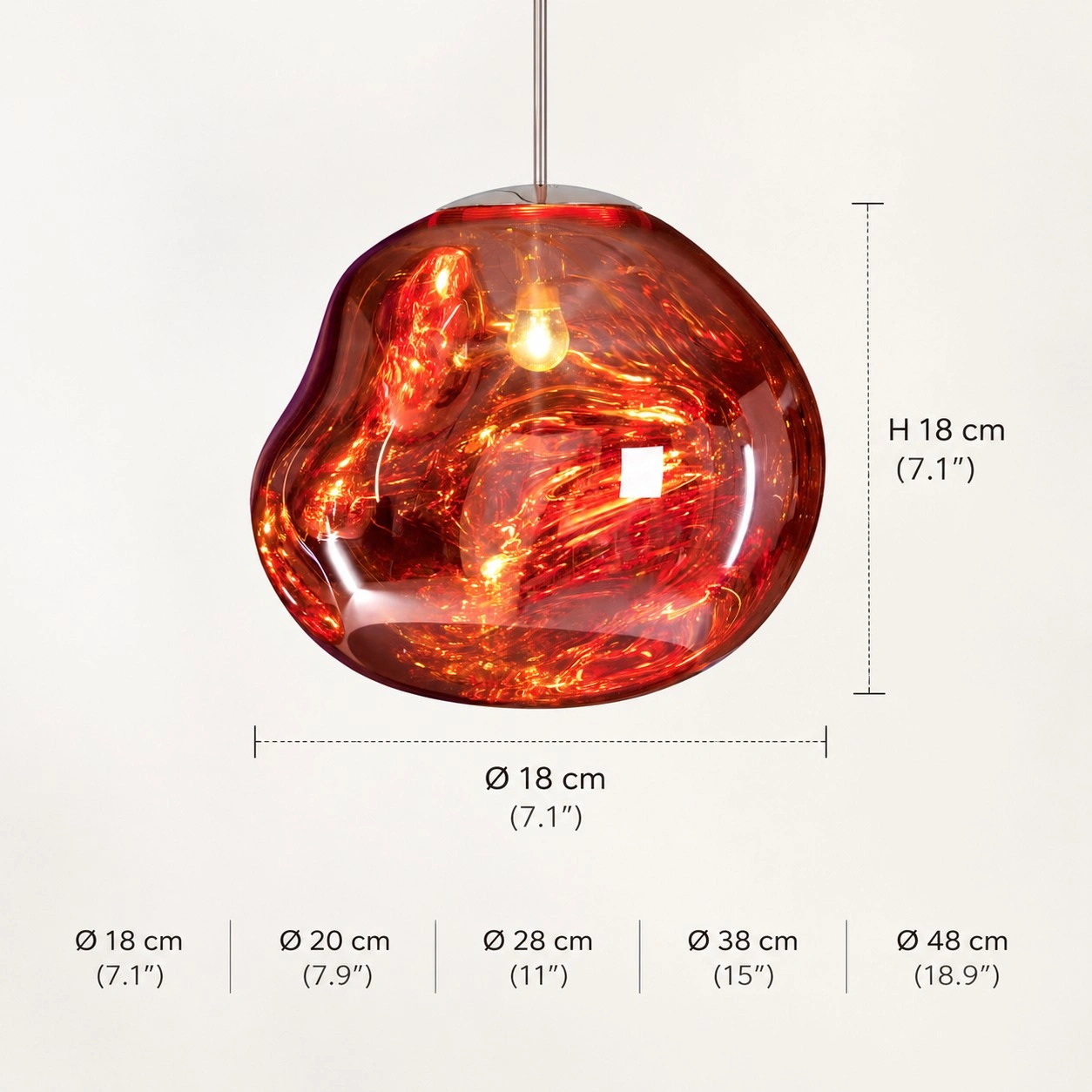 Modern Sculptural Melt Lava Pendant Lamp