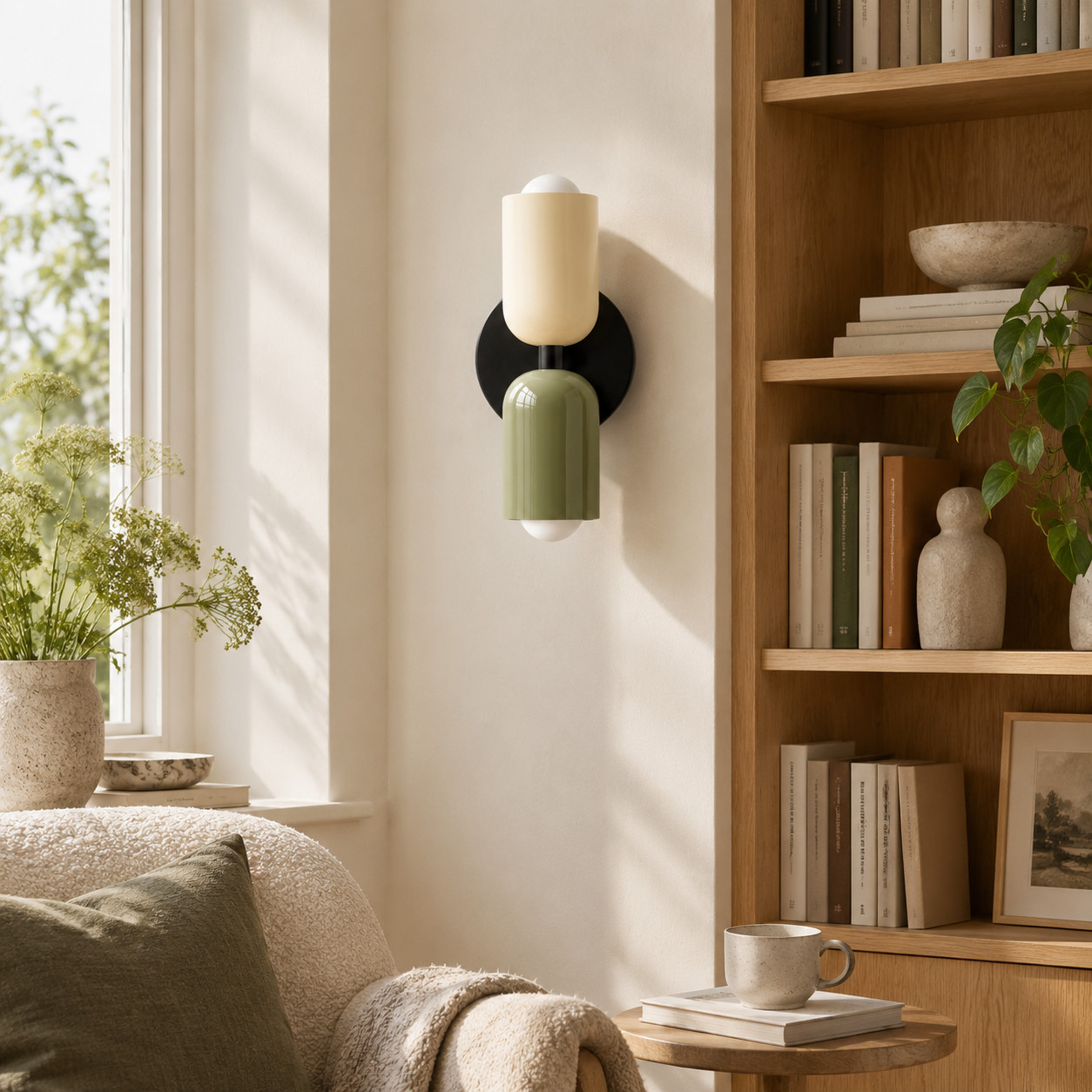 Elegant Up Down Wall Sconce - Bauhaus Double Heads Wall Light for Bedroom and Lounge