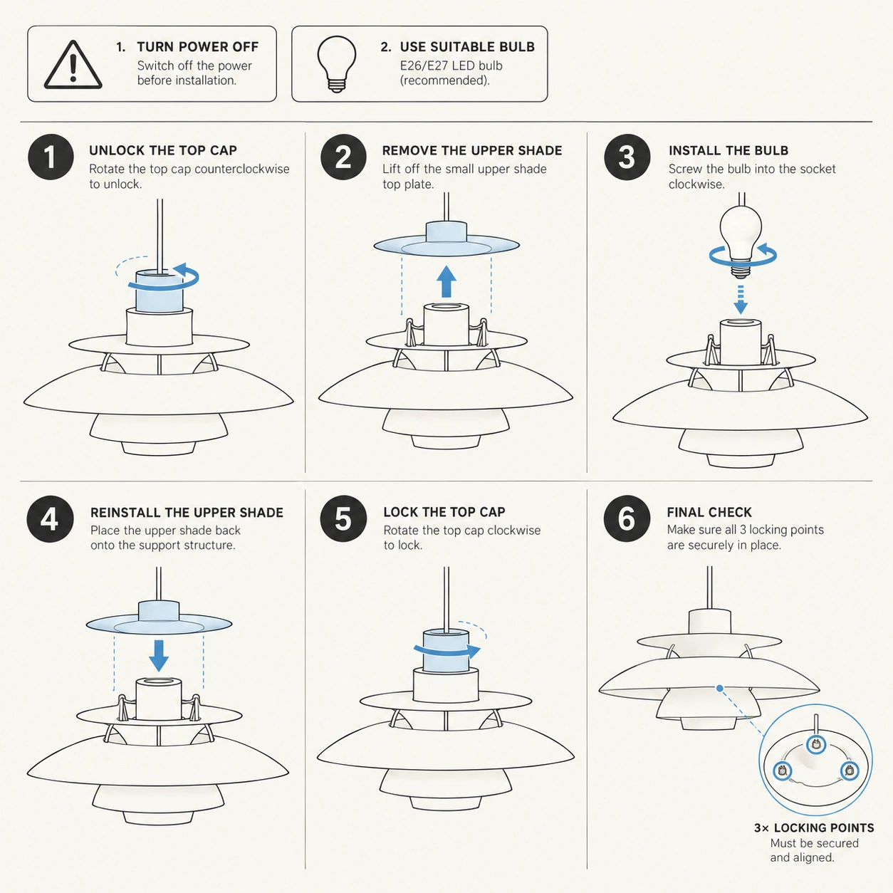 E27 bulb installation guide