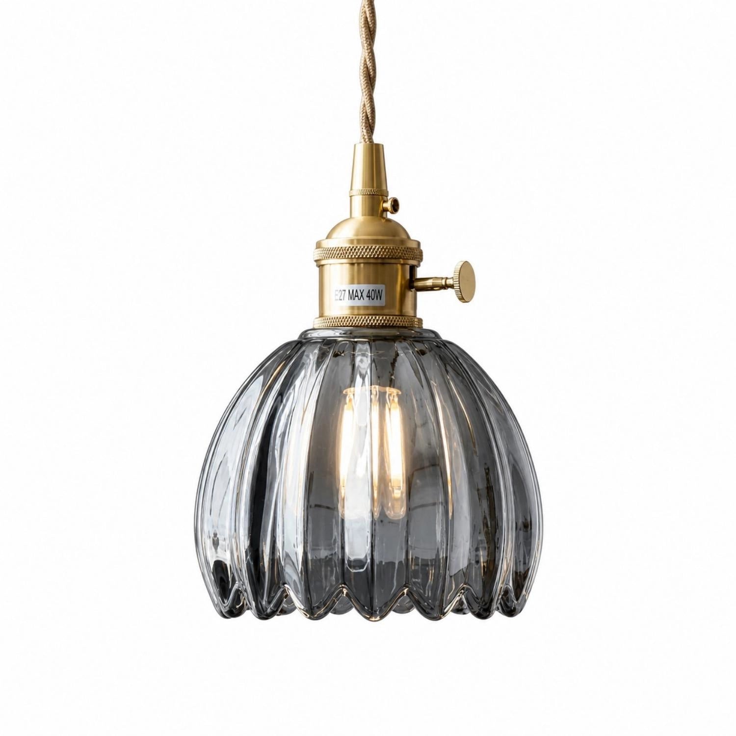 Talen Vintage Tulip Colorful Glass Pendant Light