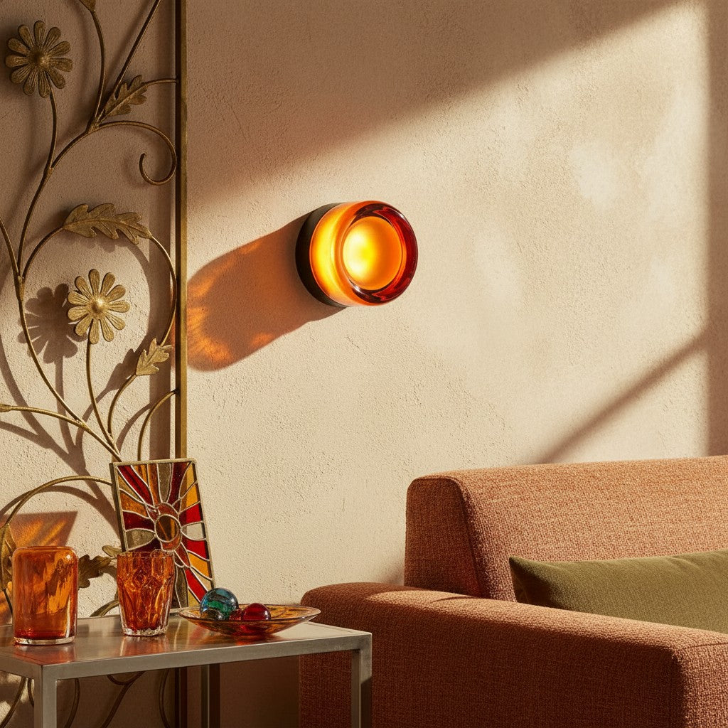 Souta Modern Dome LED Glass Dimple Wall Sconce