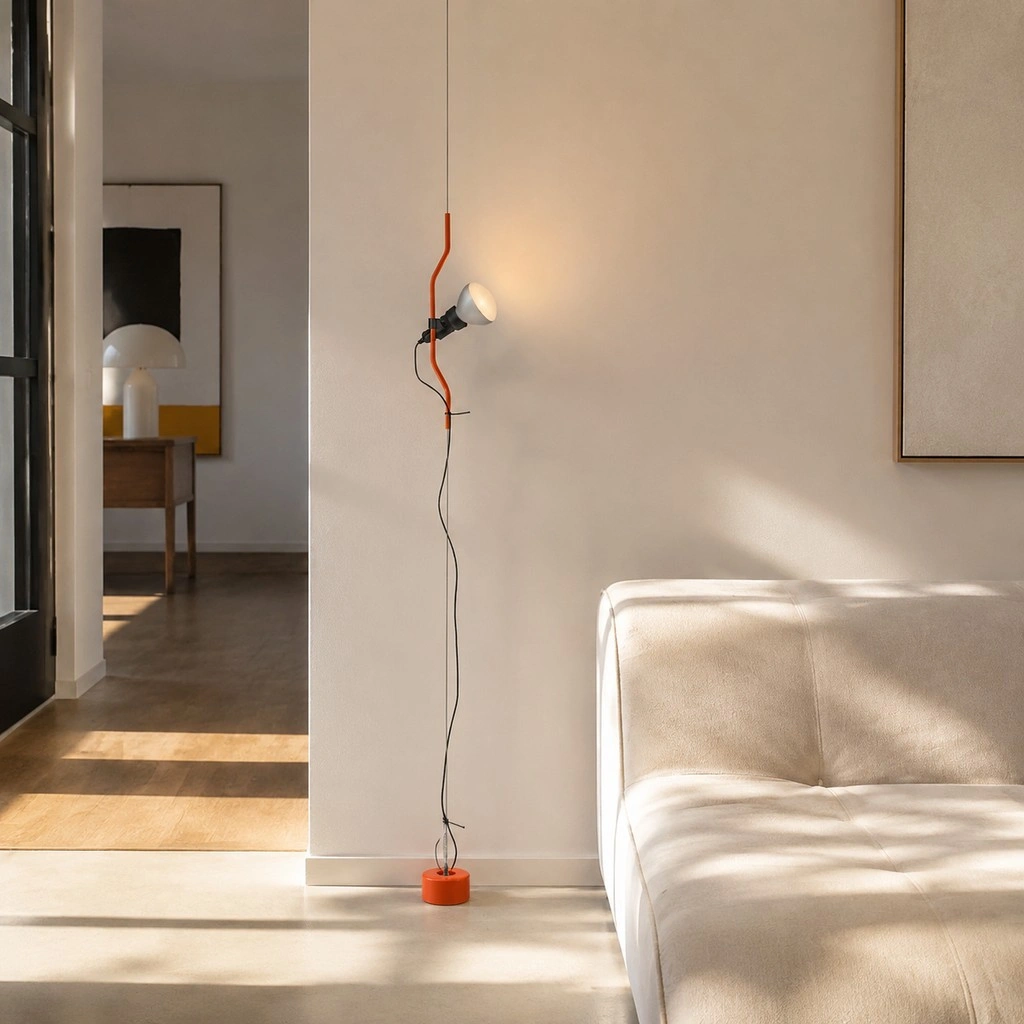 Parentesi Floor Lamp - Industrial Dimmable Suspension Light