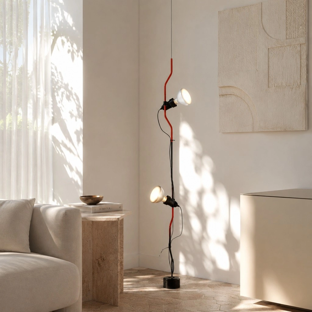 Parentesi Floor Lamp - Industrial Dimmable Suspension Light