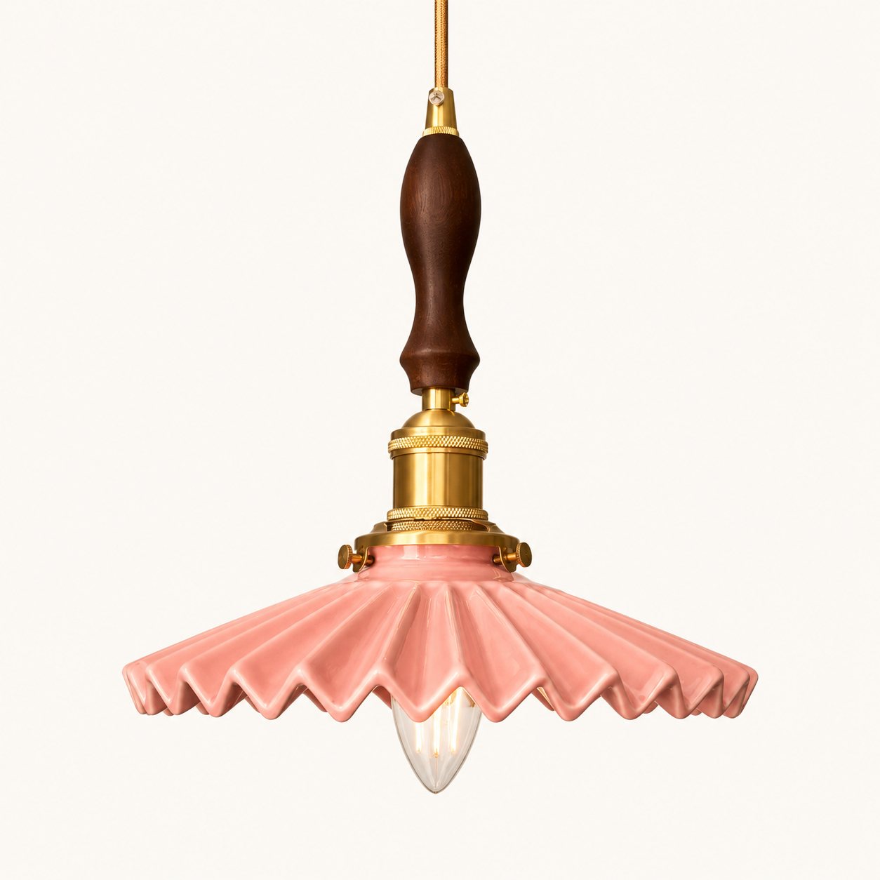 Walnut Handle / Pink / Ø 7.9″ / Dia 20 cm