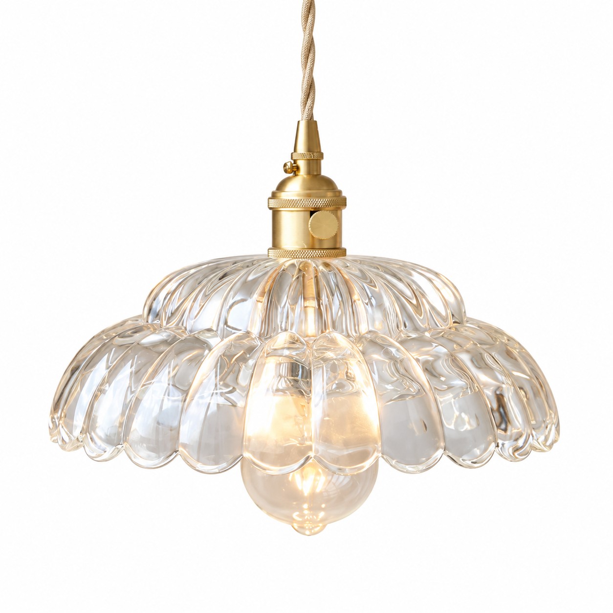 Large Clear Puff-Skirt Pendant