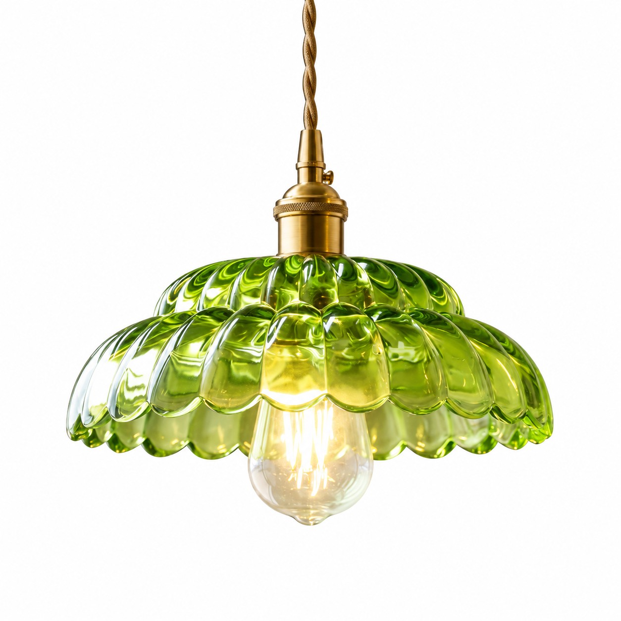 Small Green Puff-Skirt Pendant