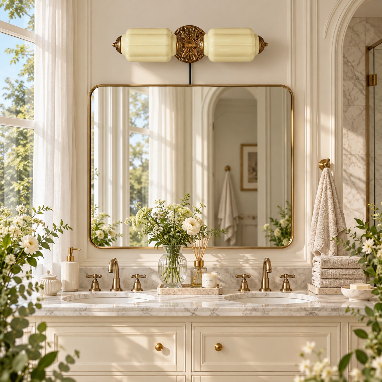 Eloise fluted milk-glass plug-in wall sconce