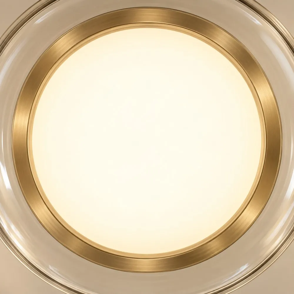 Lampadario moderno in vetro nel dettaglio
