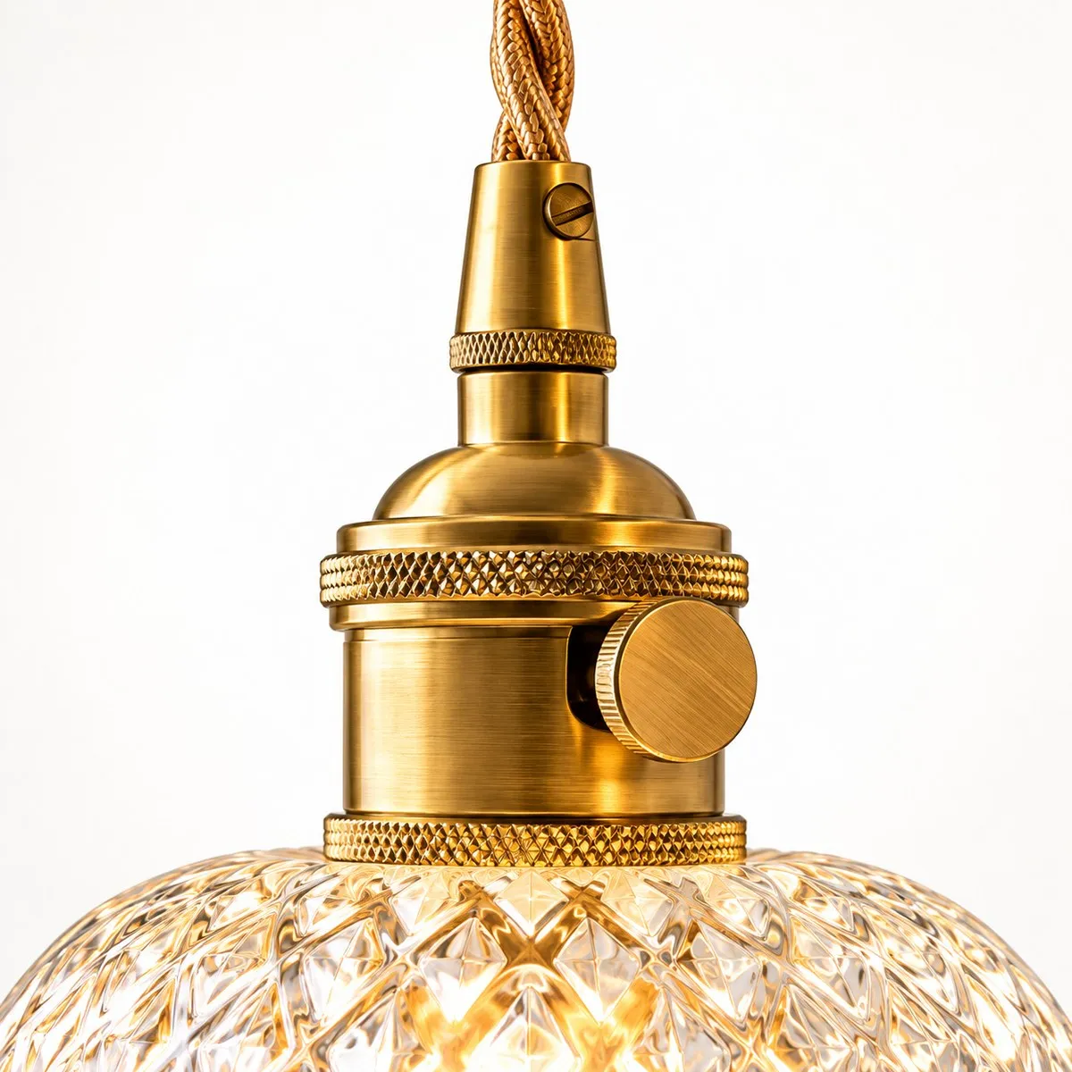 Pineapple Glass Pendant Lamp in Detail