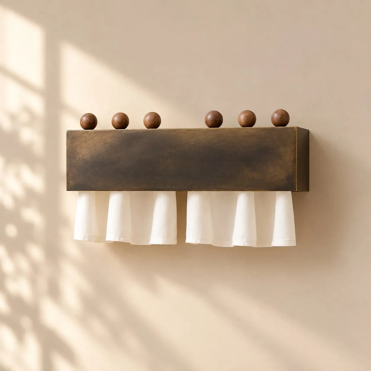 Aplique de pared vintage de cobre macizo