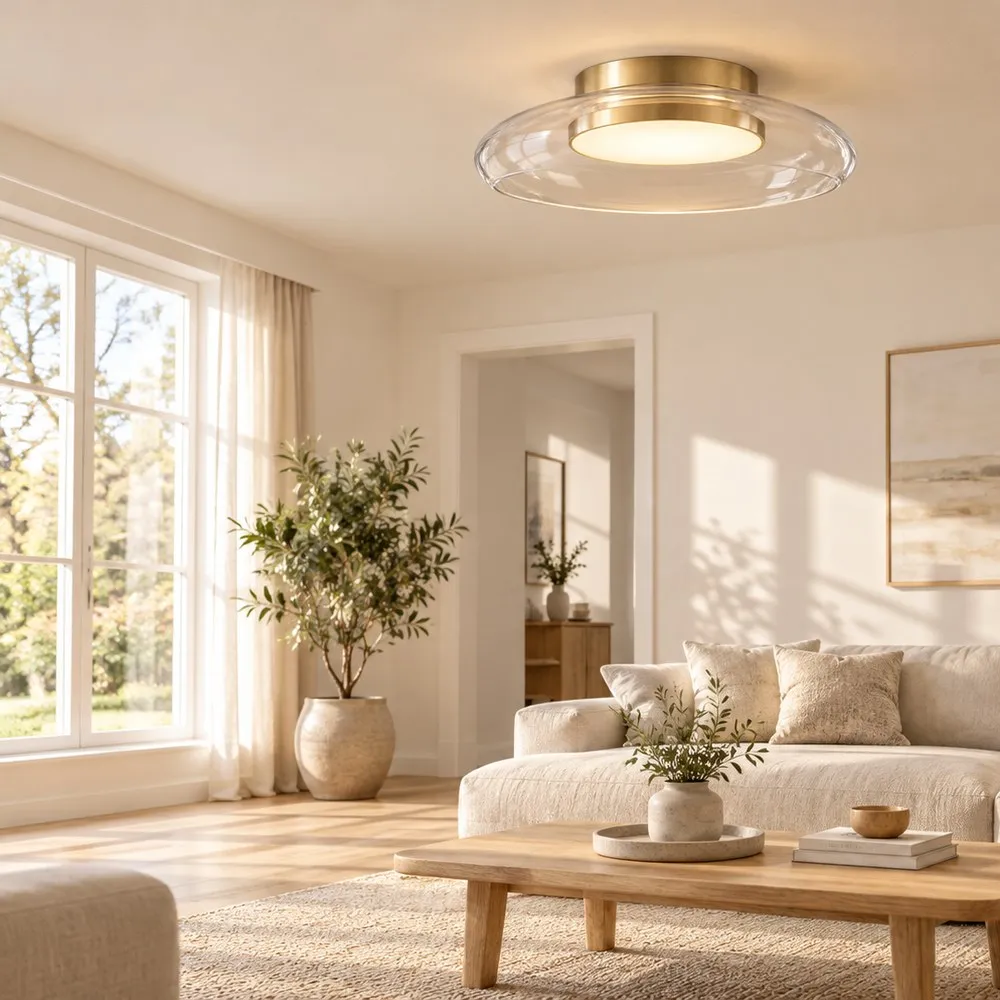 Lampadario moderno in vetro per interni.
